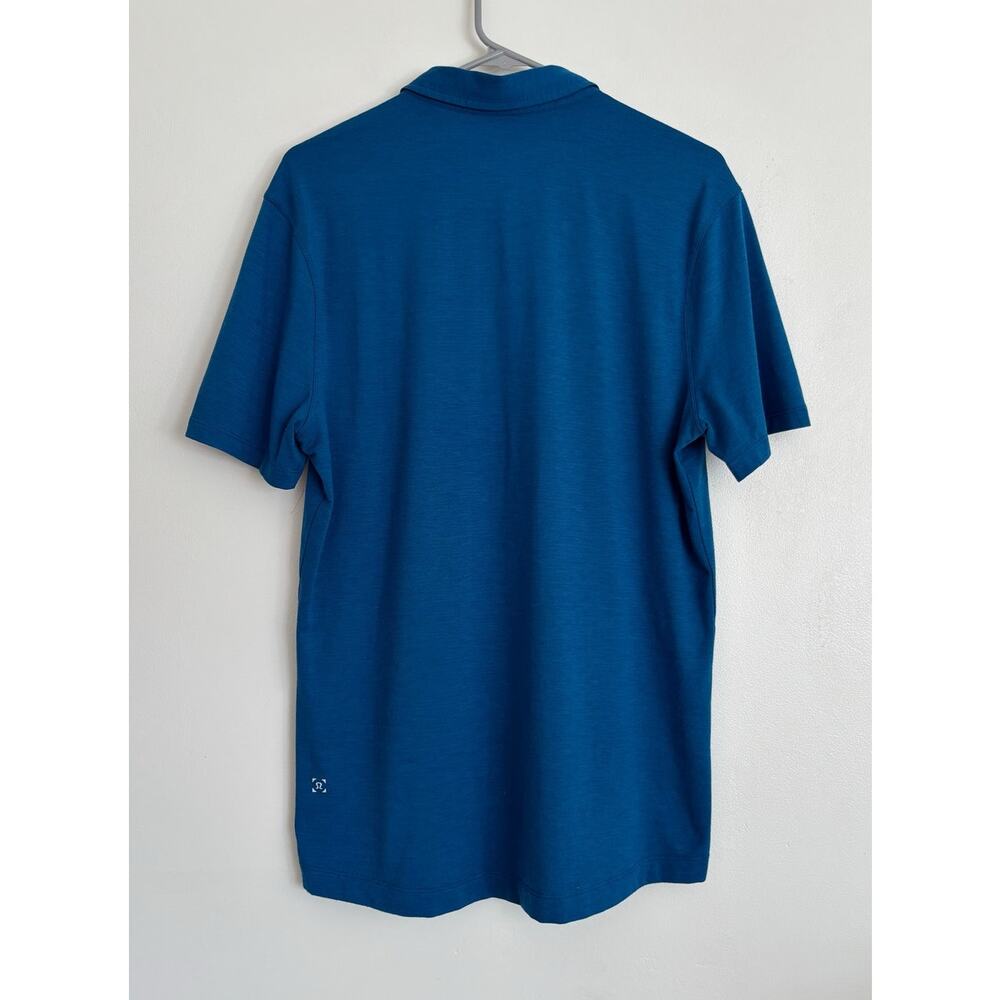 Royal Blue Men's Lululemon Cotton Polo Shirt M - Picture 4 of 5